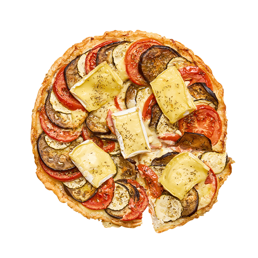 Tarte fine aux légumes du soleil & Pavé d'Affinois
