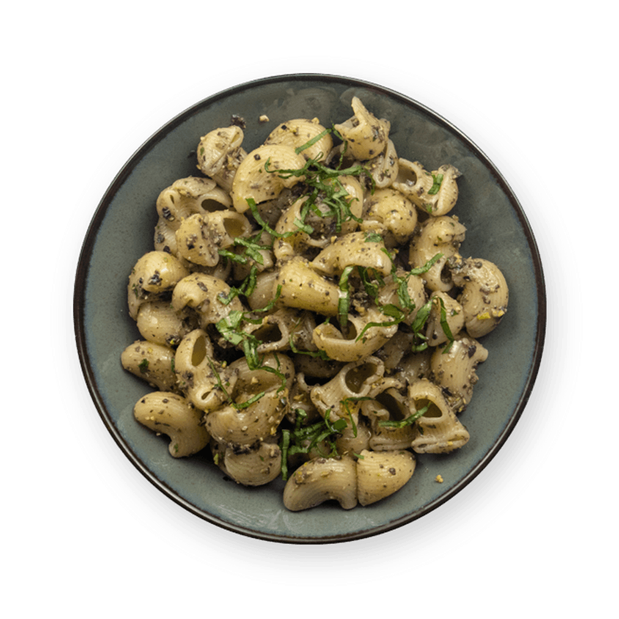 Pasta pistacchio e olive