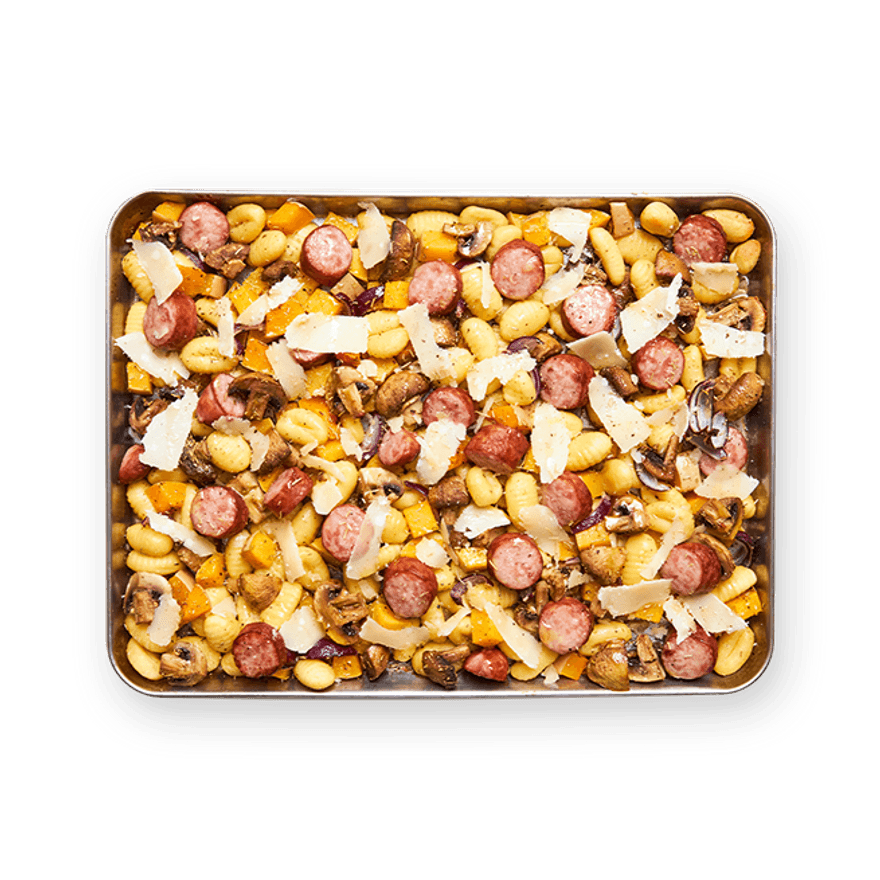 One pan automnal saucisse & gnocchi