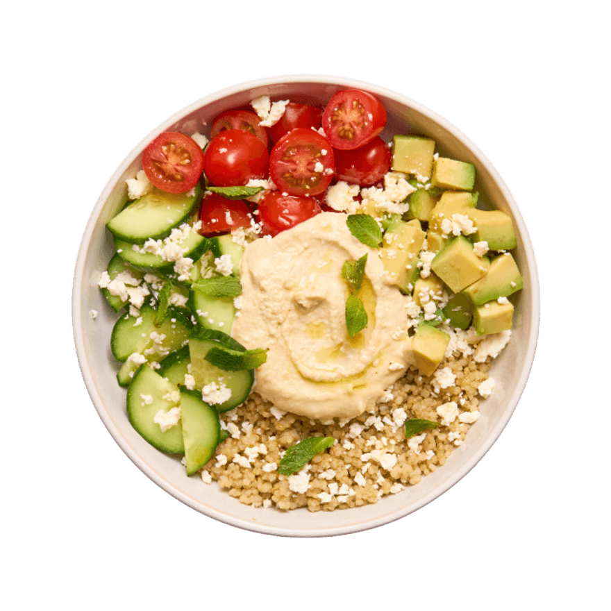Bowl houmous, quinoa & crudités