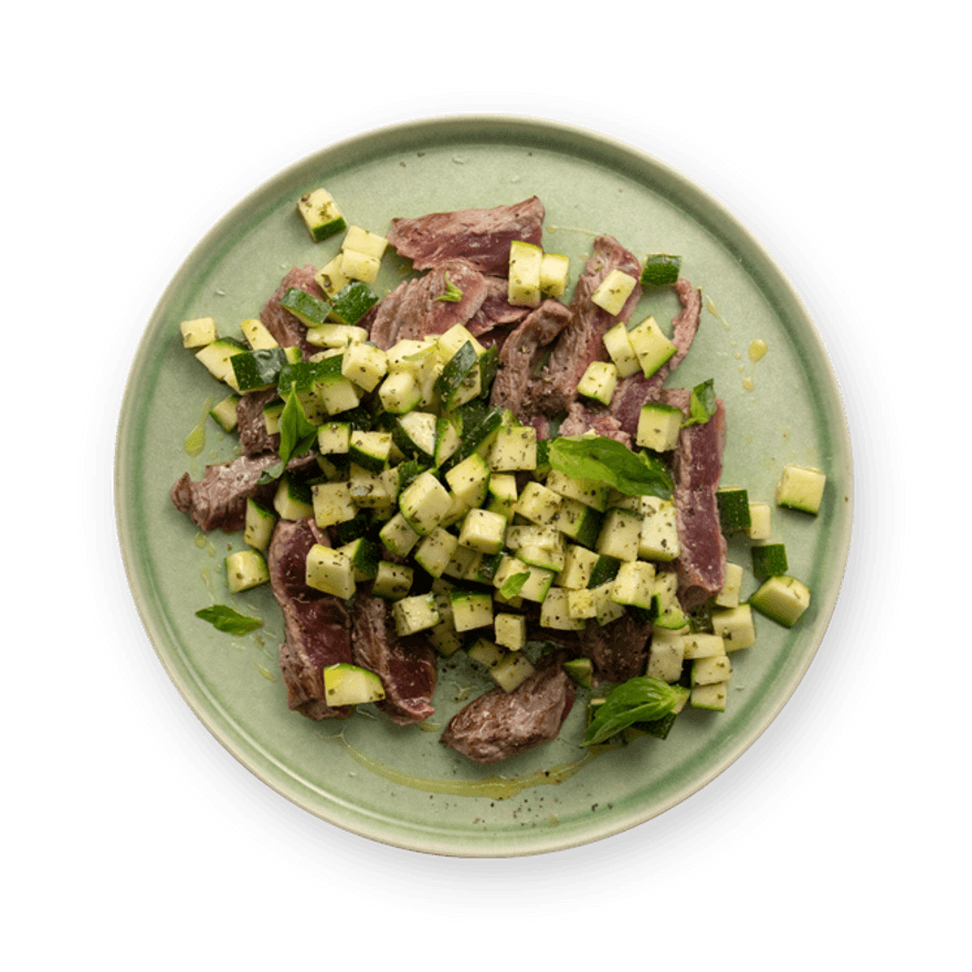 Tagliata de bœuf & courgettes