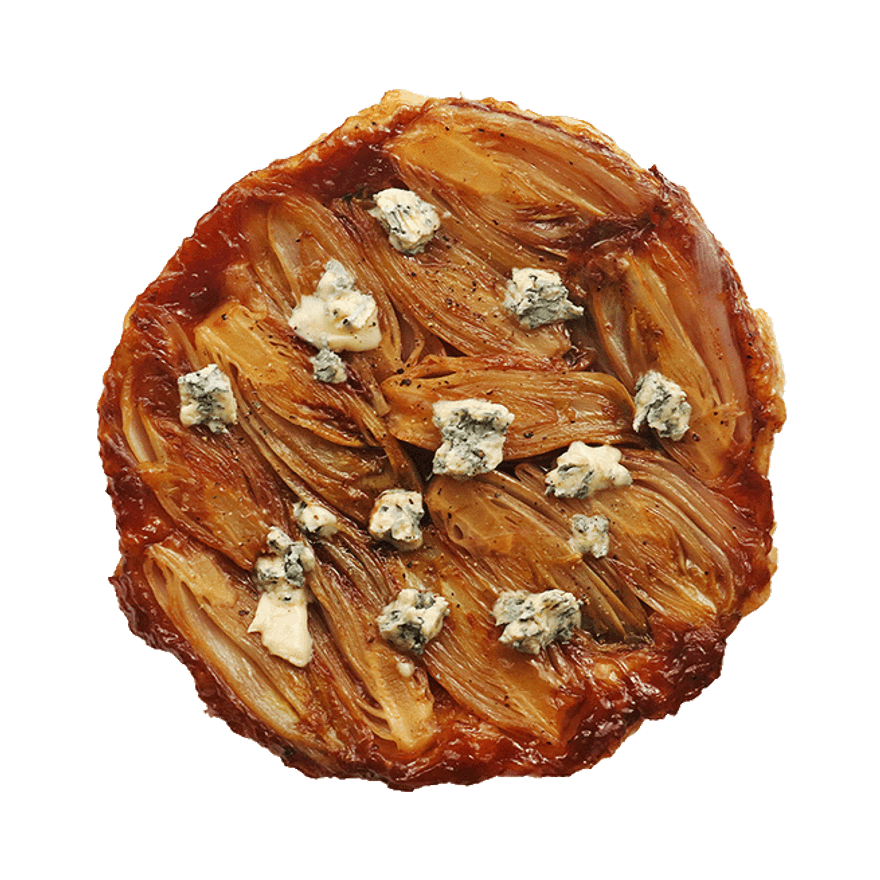 Endive and blue cheese tart