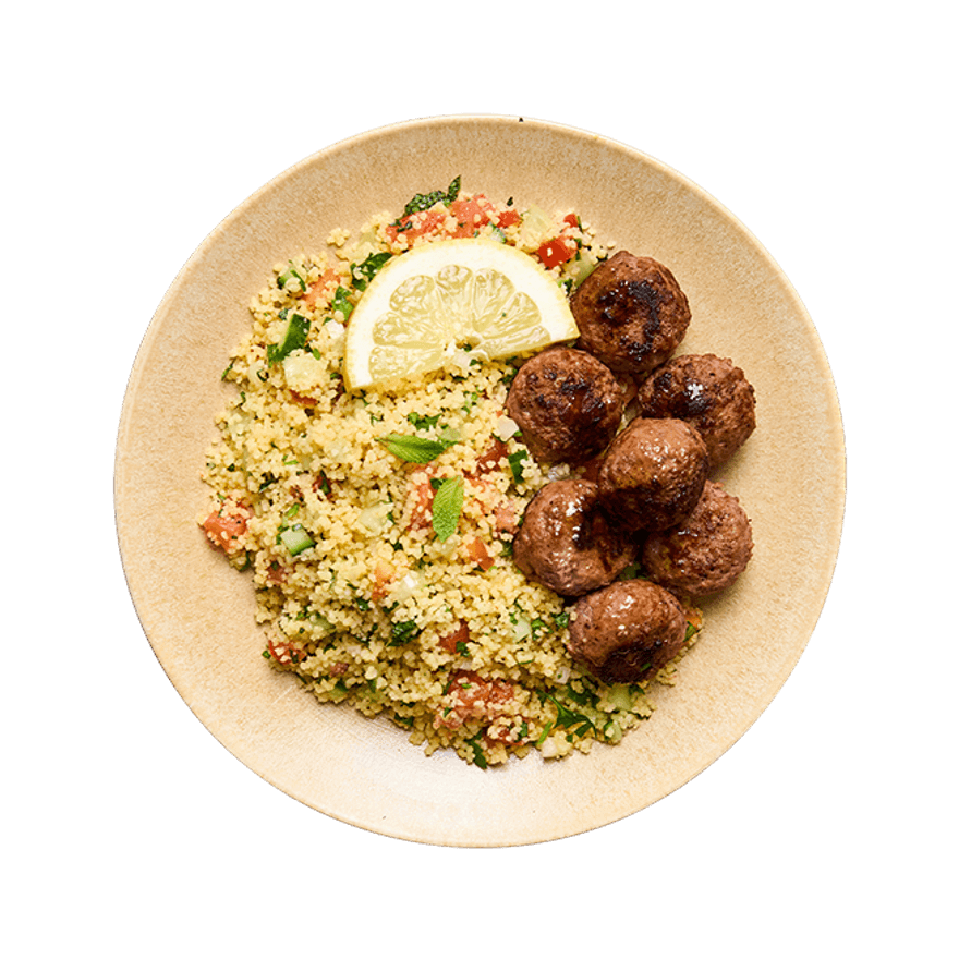 Taboulé maison & boulettes de bœuf