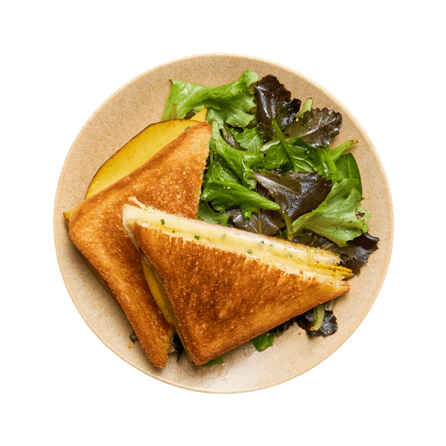 Croq’ gouda & tranches végé