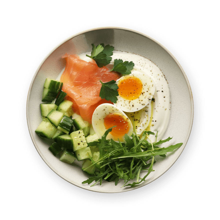 Brunch bowl au saumon