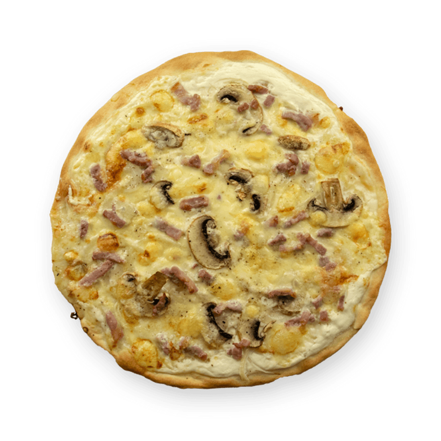 Tarte flambée munster & champignons