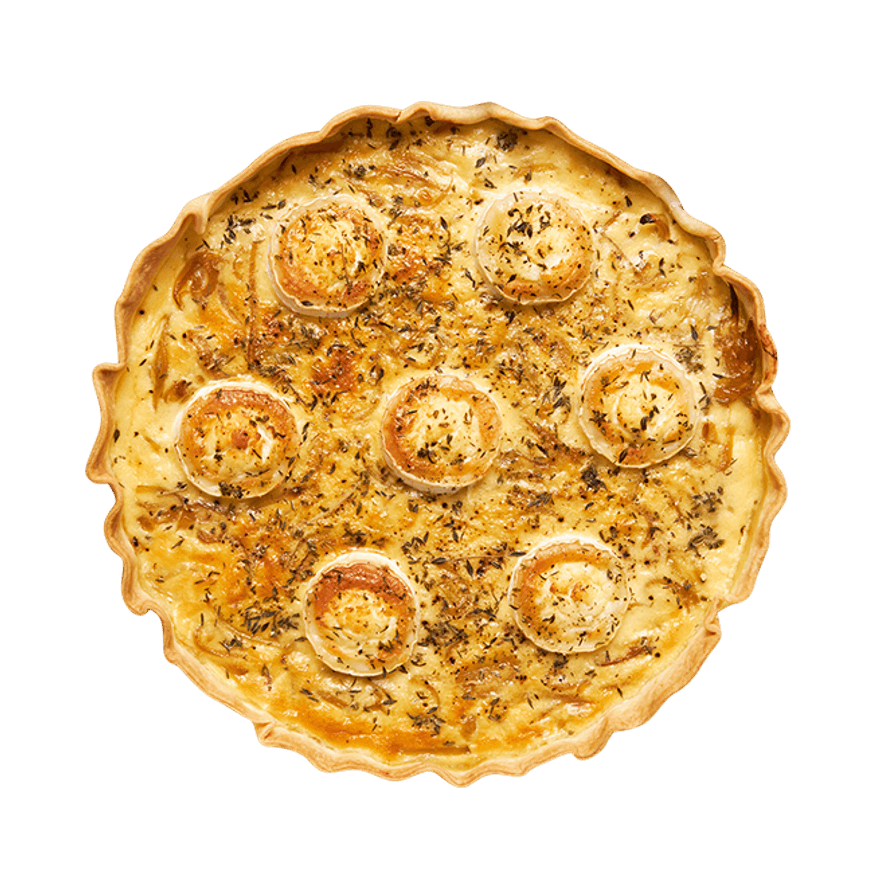 Onion, Goat's Cheese & Honey Quiche