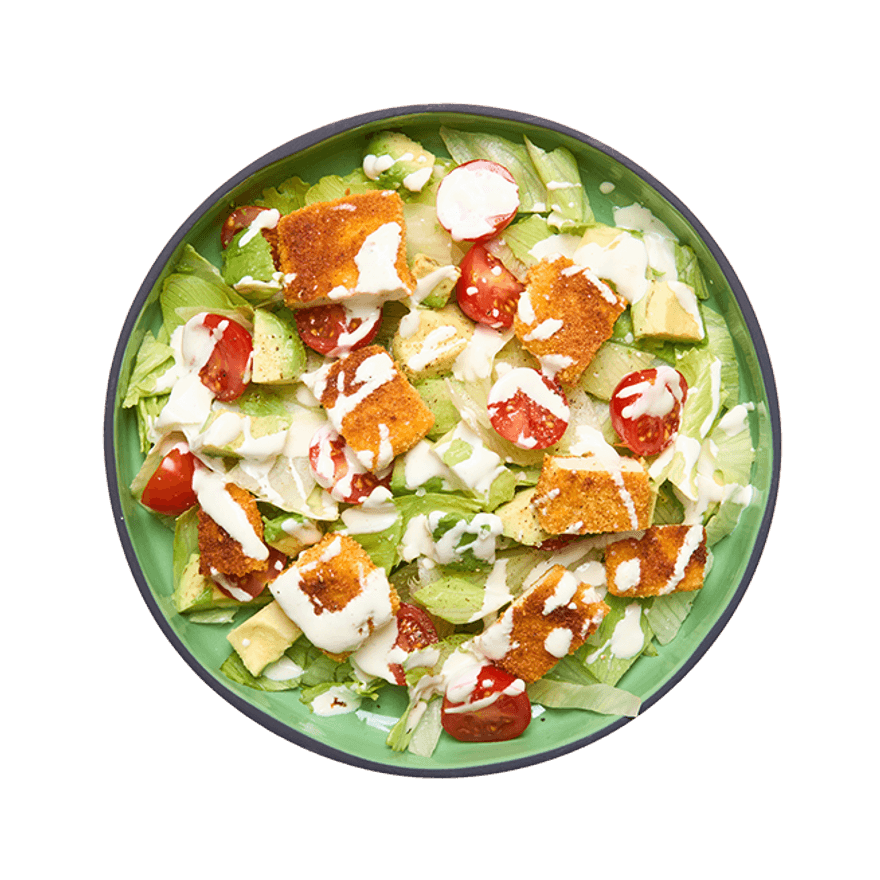 Salade tomate, avocat & tofu crispy