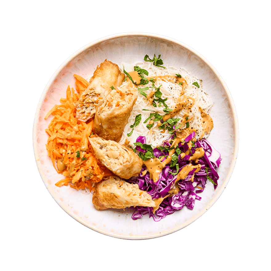 Salade thaï & nems au poulet
