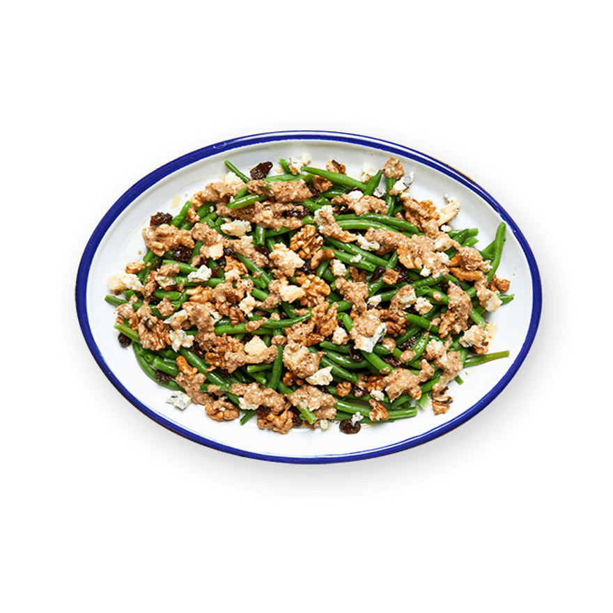 Salade de haricots verts au chèvre et aux noix - Recette
