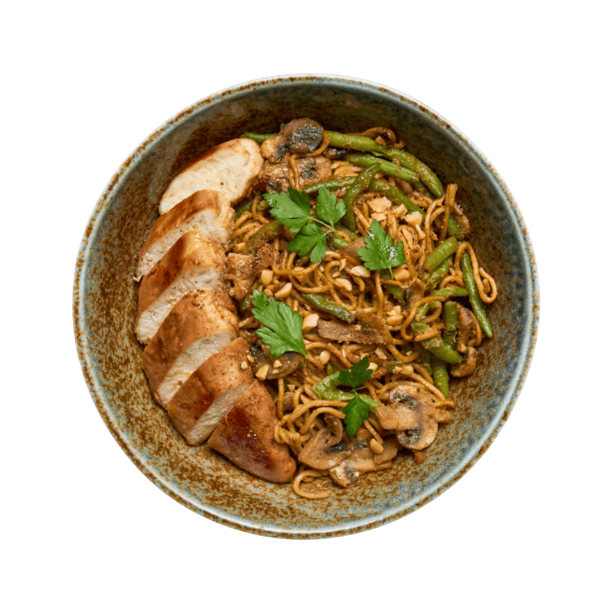 Bowl aux nouilles sautées & poulet