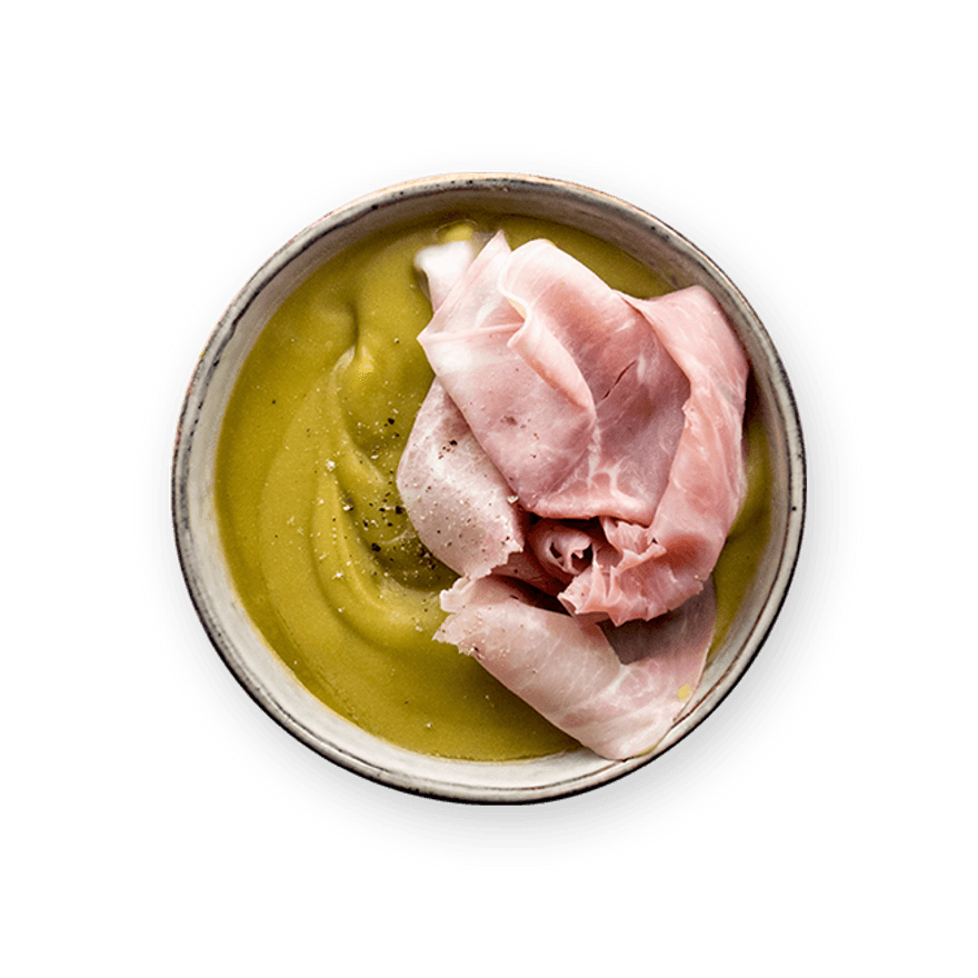 Purée de pois cassés & jambon