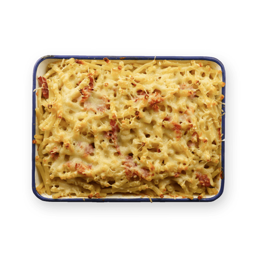 Gratin de pâtes sans-gluten au jambon