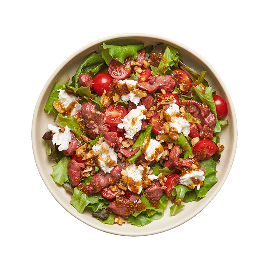 Salade de gésiers, tomates cerises & chèvre