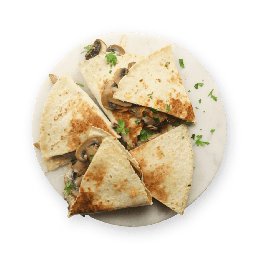 Quesadillas aux champignons