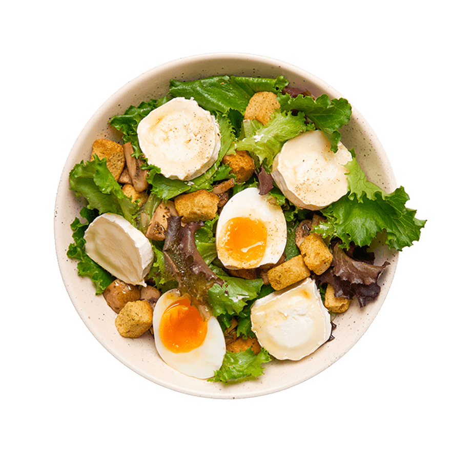 Salade automnale au chèvre & champignons