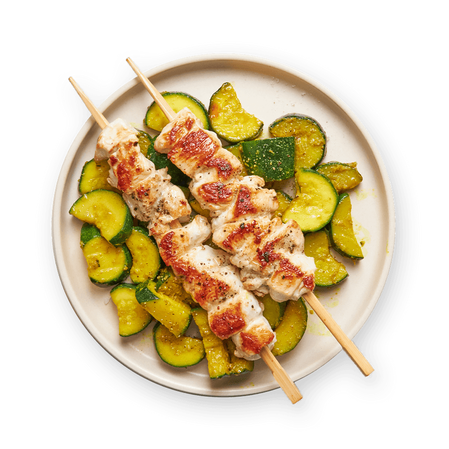 Brochettes de poulet au curry au barbecue - Marinade facile