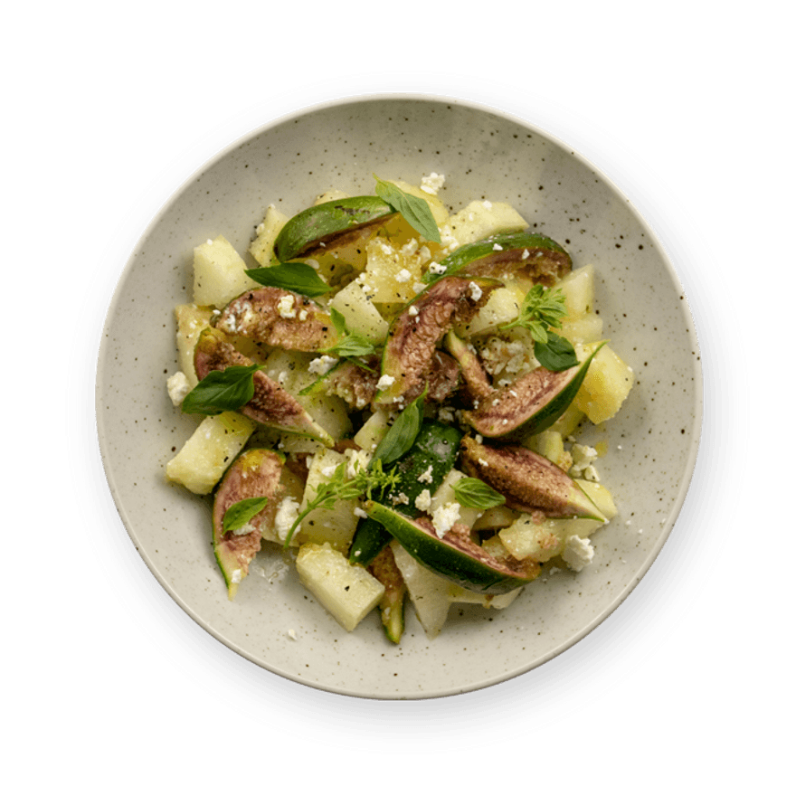 Honeydew, fig & feta salad