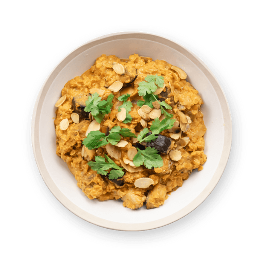 Curry d'aubergine et riz jaune Recette