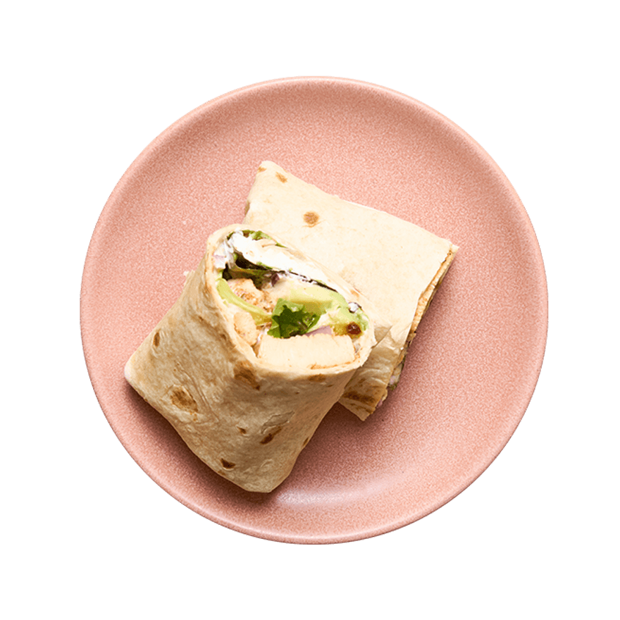 Wrap au poulet tex-mex, avocat & chèvre frais