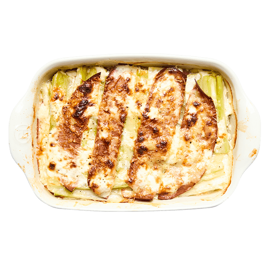 Roasted Leeks with Veggie Slices
