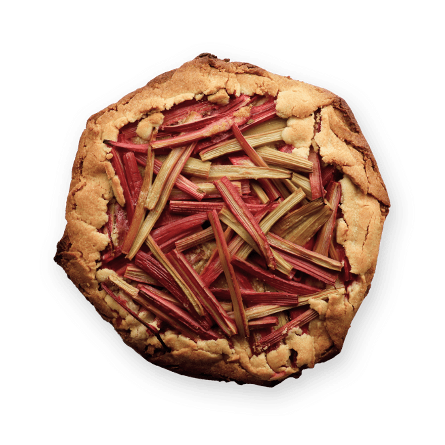 Tarte rustique à la rhubarbe