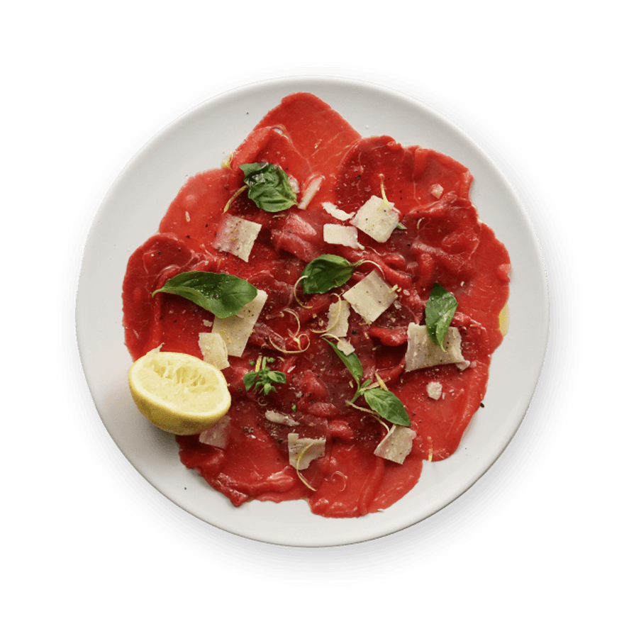 Carpaccio de bœuf, citron & parmesan