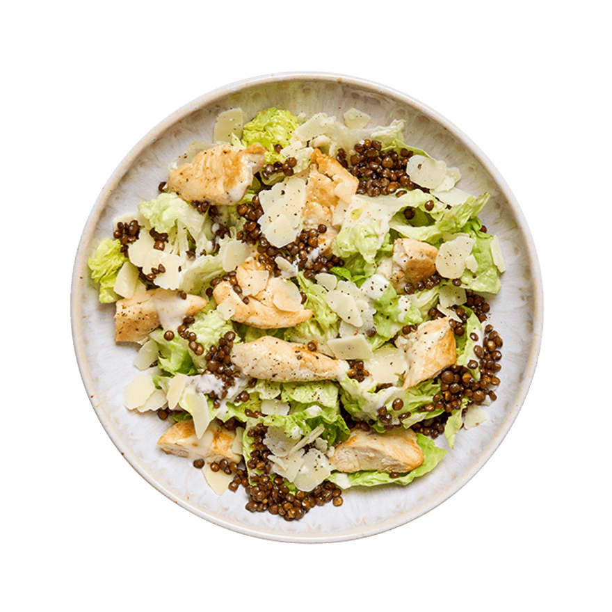 Salade césar aux lentilles croustillantes