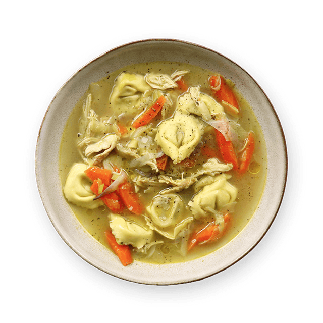 Jow Recette Bouillon de tortellinis légumes & poulet