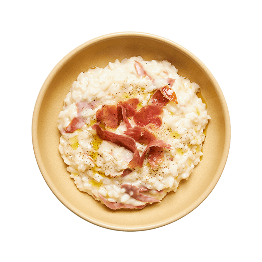 Risotto au crottin de chèvre & jambon de Parme