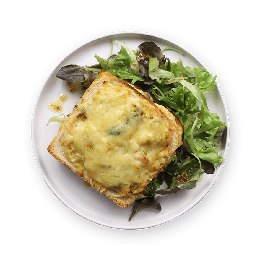 Croque monsieur aux poireaux