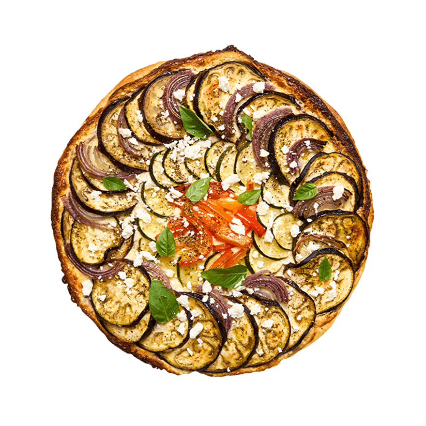 Tarte fine aux légumes rôtis & feta