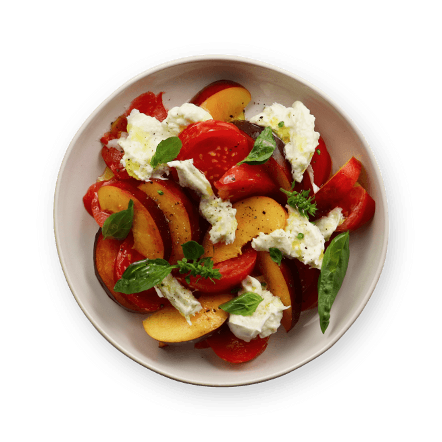 Tomato and nectarine salad