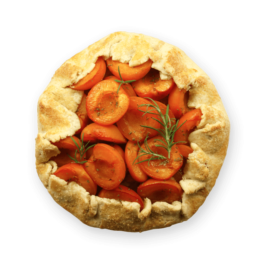 Tarte rustique aux abricots & romarin