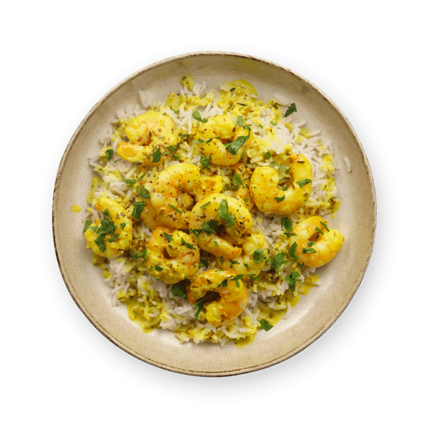 Crevettes au curry express