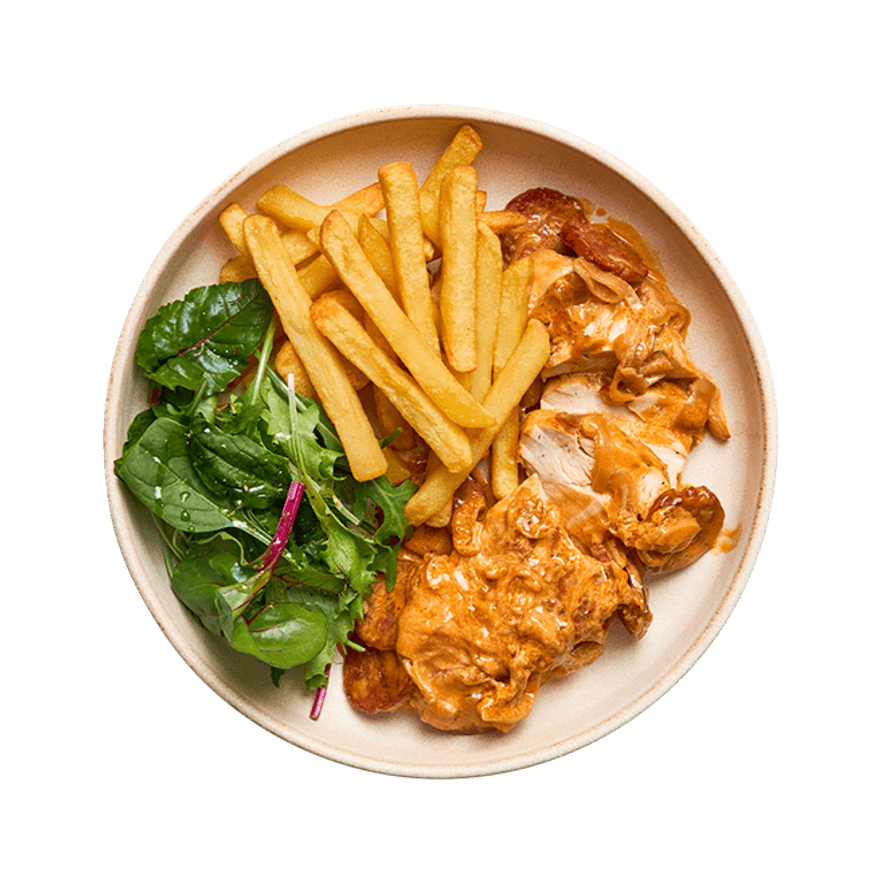 Poulet chorizo à la crème & frites