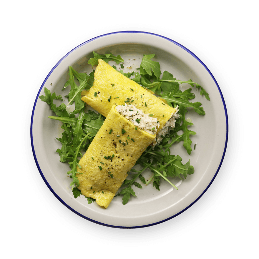 Goat's Cheese & Tuna Omelette