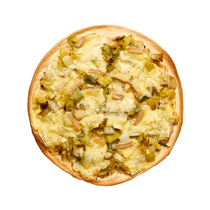 Tarte fine poireaux & morbier