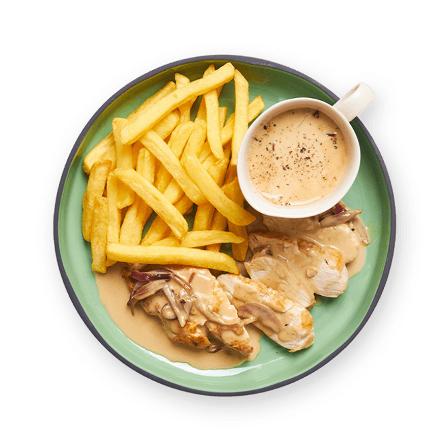 Poulet miel moutarde & frites