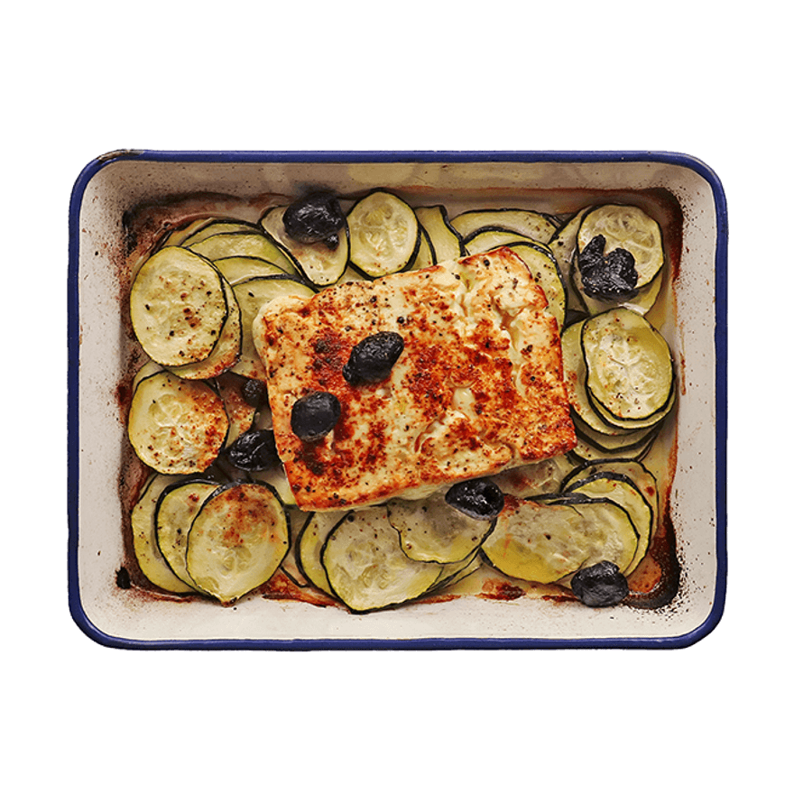 Courgettes & feta rôties