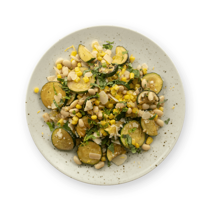 Salade courgettes, haricots & maïs