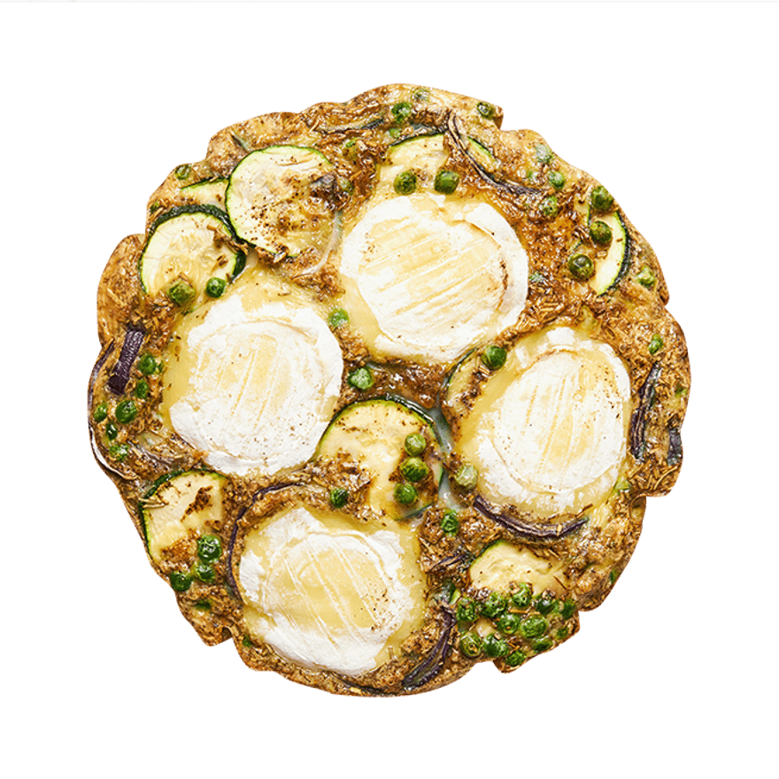 Frittata printanière au cabécou