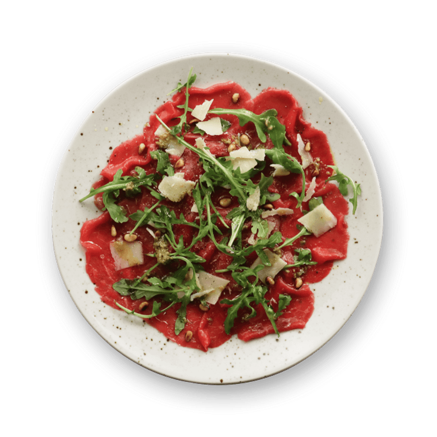 Beef Carpaccio with Pesto Sauce