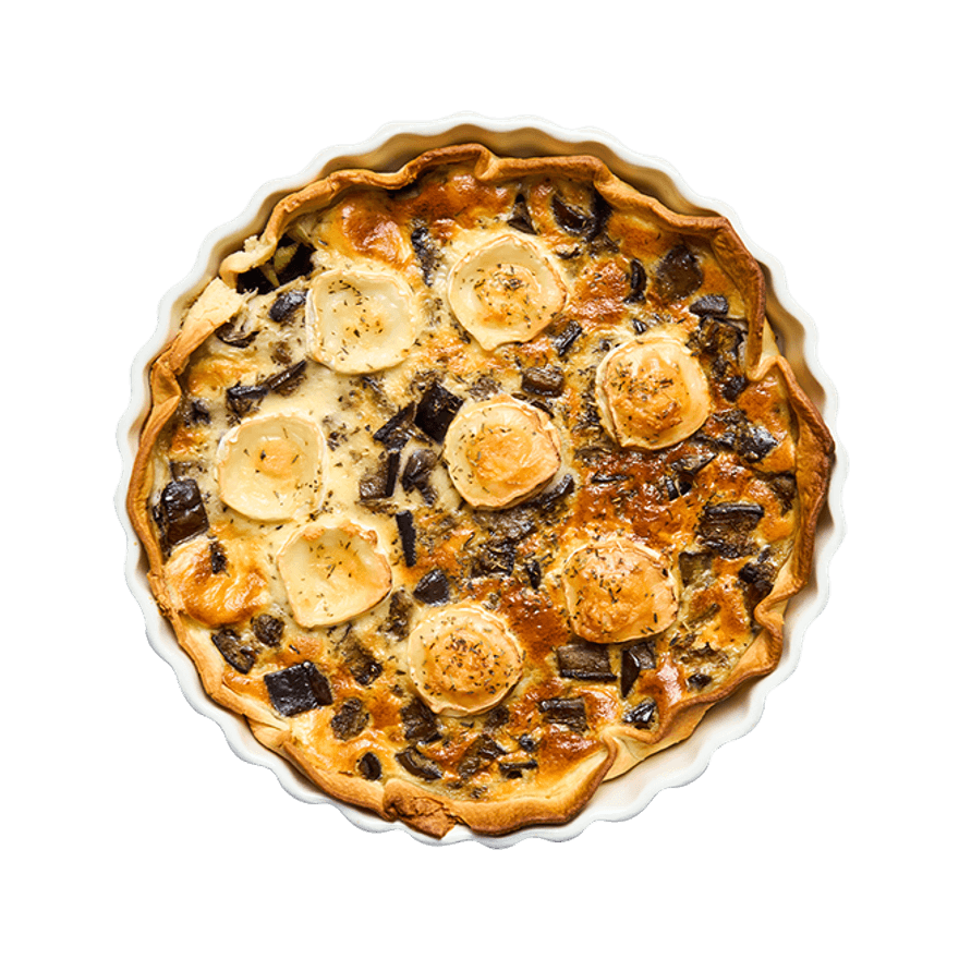Quiche aux aubergines & fromage de chèvre