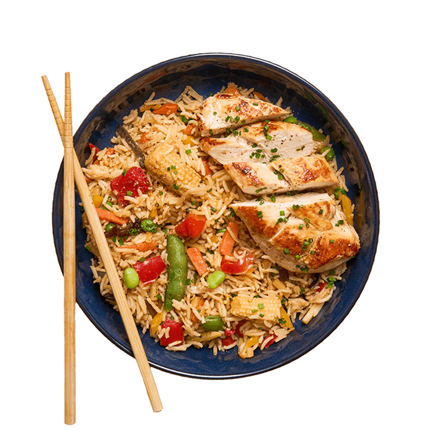 Poulet & riz sauté aux légumes