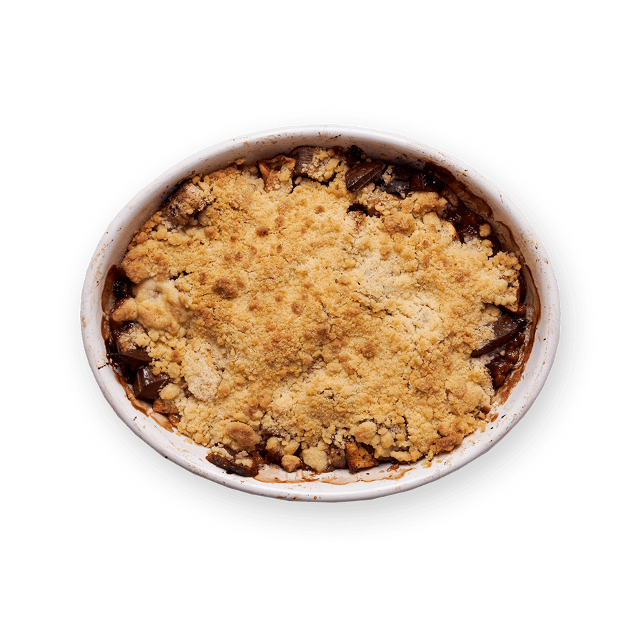 Banana and chocolate crumble