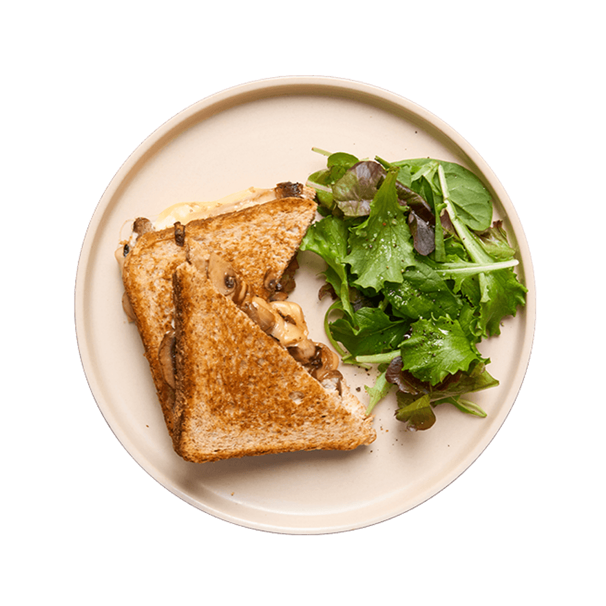 Grilled-cheese aux champignons & fromage à raclette