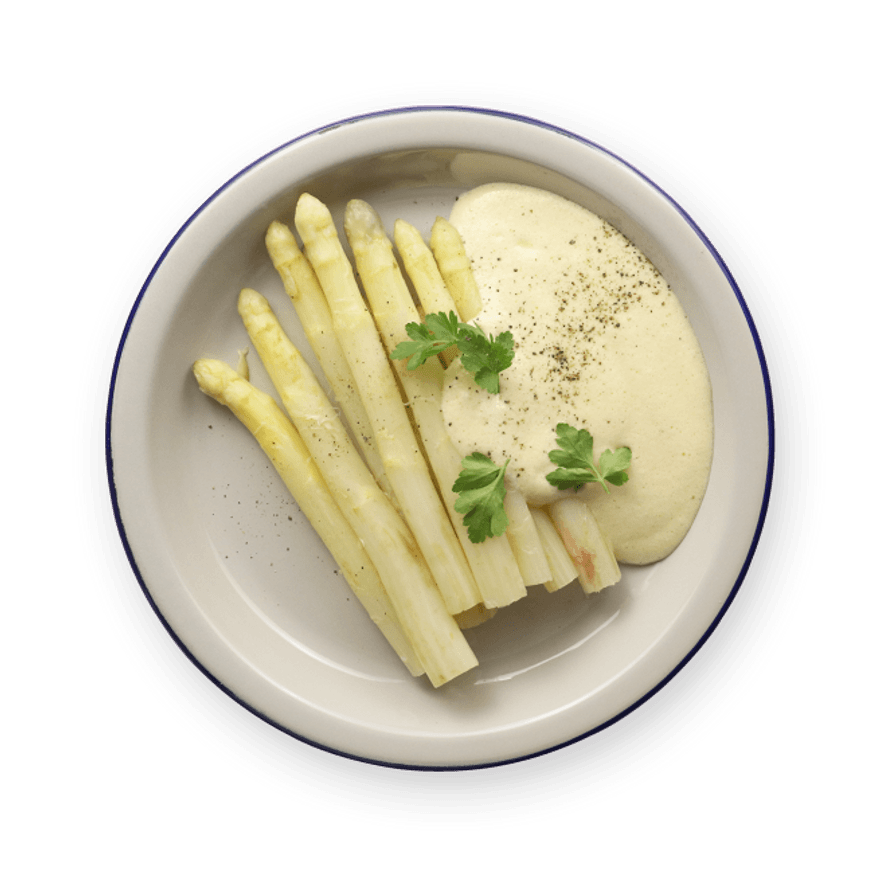 Asperges & sauce mousseline