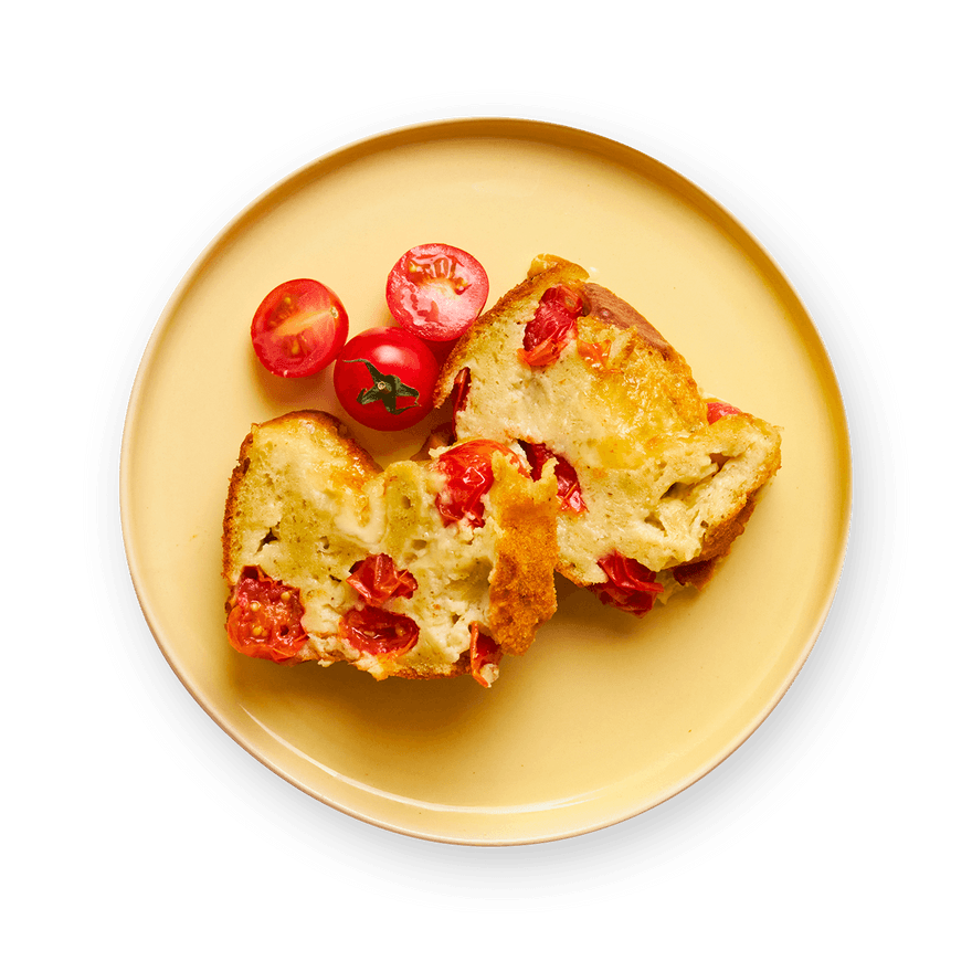 Cake tomates mozza & pesto