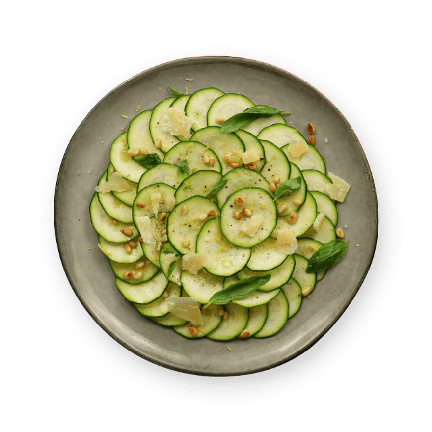 Carpaccio de courgettes